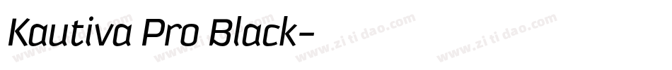 Kautiva Pro Black字体转换